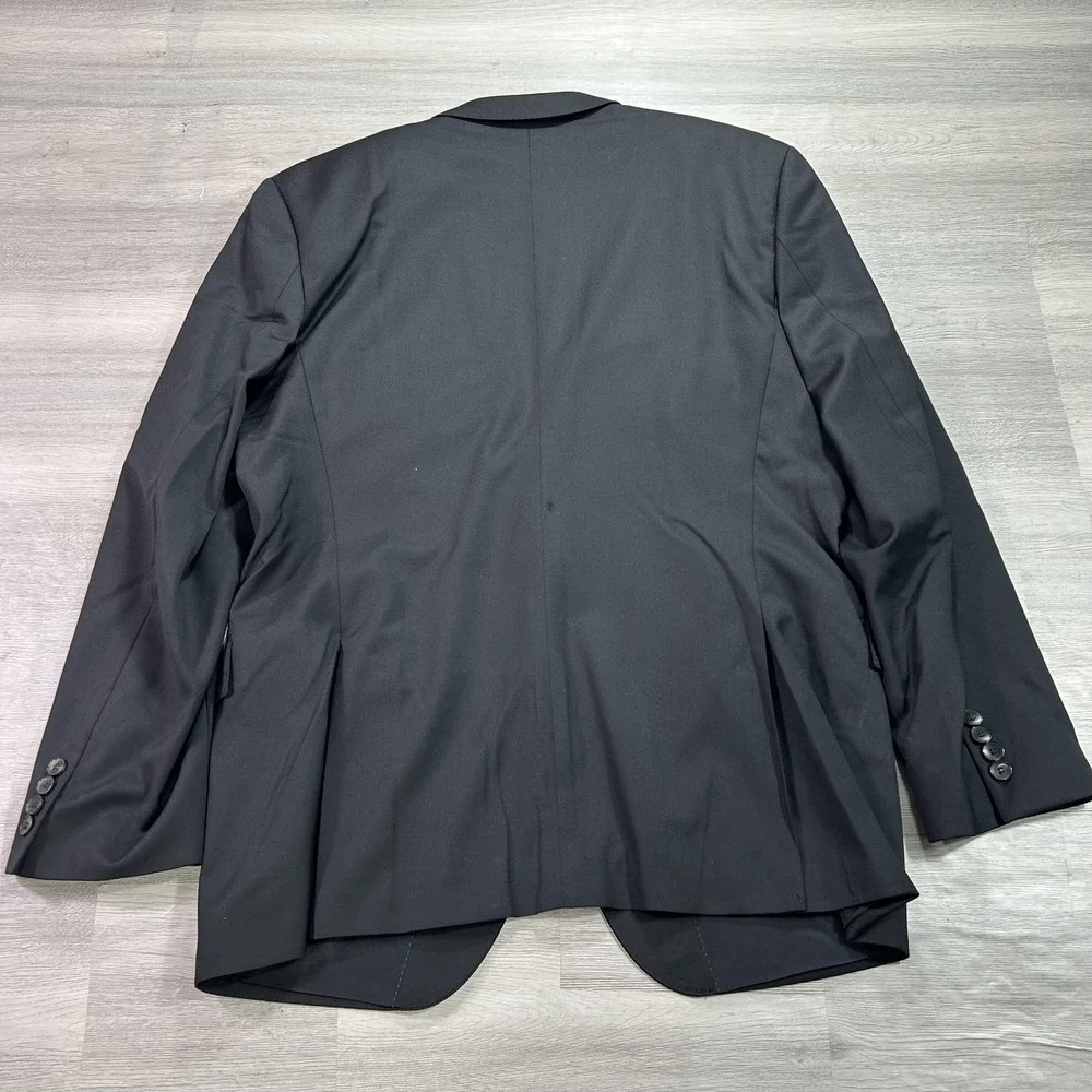 Hugo Boss Suit Jacket Mens 44R Black Wool Trabaldo Togna Super 120 2 Button